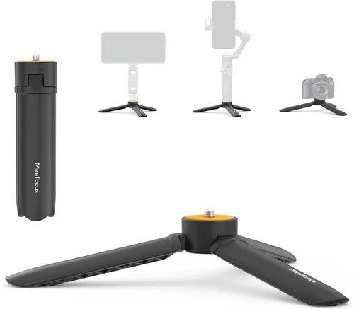 Vista 8 de MINIFOCUS Trípode para cámara, soporte de mesa de escritorio compacto con tornillo de 1/4 pulgadas, soporte de trípode para teléfono estabilizador