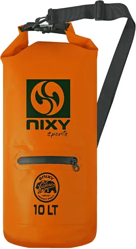 Vista 10 de NIXY Bolsa seca impermeable de 10 L con parte superior enrollable, ligera y duradera para paddleboard, kayak, senderismo, camping, canotaje, playa