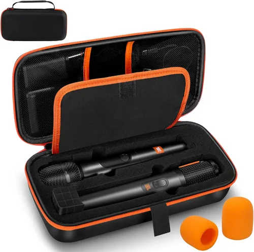 Vista 13 de Funda de micrófono inalámbrico compatible con el sistema de dos micrófonos Negro