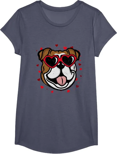 Vista 14 de Bulldog Valentine - Camiseta para amantes de las gafas de sol para perros, Negro