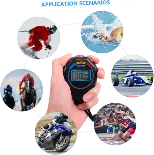 Vista 6 de Temporizador electrónico profesional de 3 piezas para juegos deportivos, temporizador de partidos duradero con diseño fácil de usar para árbitros