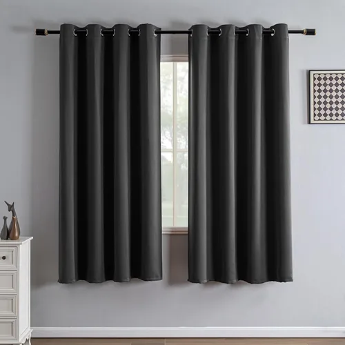 Vista 89 de IGEMAEVE Cortinas opacas de tamaño personalizado para dormitorio, 100 % opacas, 1 panel, aislamiento térmico, cortinas de oscurecimiento