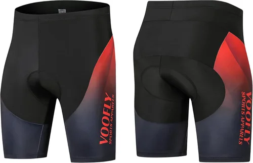 Vista 4 de voofly Hombres Ciclismo Jersey Conjunto Hombres Manga Corta Compresión Bicicleta Pantalones Cortos Gel Acolchado Ciclismo Ropa