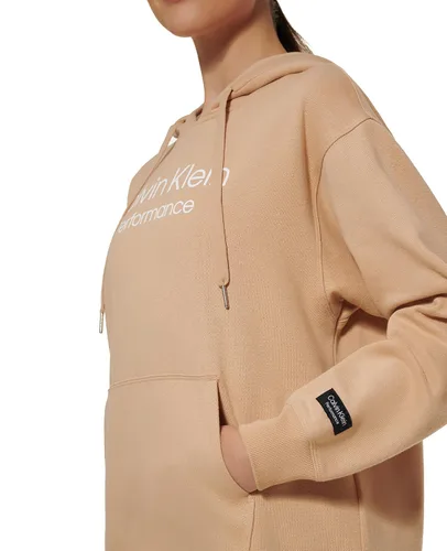 Vista 5 de Calvin Klein Performance Sudadera con capucha básica de forro polar para mujer
