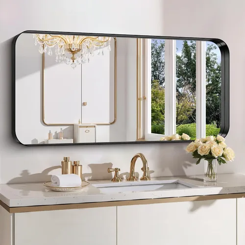 Vista 16 de FORBATH Bathroom Mirror for Over Sink, 18x30 Inch Black Vanity Mirror