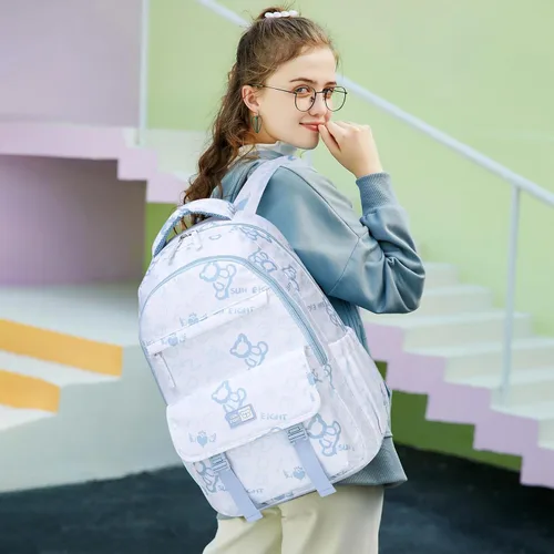 Vista 2 de CaranY Mochila multiusos para niños, impermeable, espaciosa, ligera, para libros escolares, 2-azul aguamarina, Classic