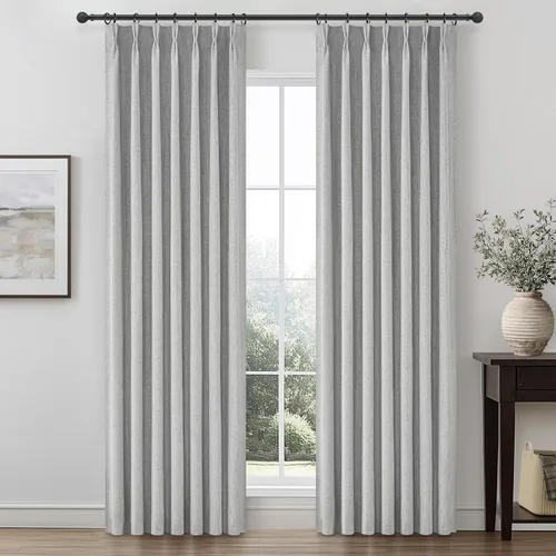 Vista 47 de Cortinas y Drapeados Modernos con Pliegues Pellizco Rosa Bebé de 84 Pulgadas de Largo, Juego de 2 Paneles para Sala de Estar, Cortina de Ventana