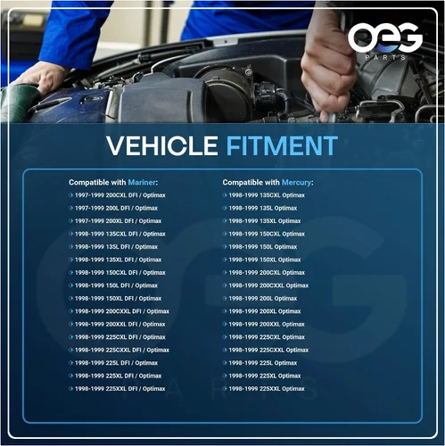 Vista 4 de OEG Parts Nuevo arrancador compatible con Select 1998 1999 Mercury Mariner OPTIMAX 135HP 150HP 200HP 225HP 3.0L 50833153, 50-833153-1, 50-833153-2