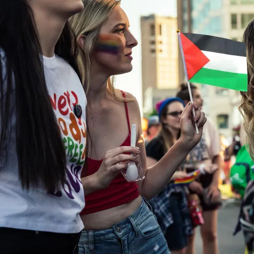 Vista 5 de 200 mini banderas palestinas palestinas de mano pequeñas banderas de Palestina en miniatura en soporte de palestina, bandera ondeadora de mano – 5.5