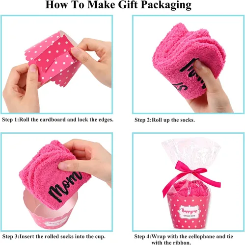Vista 5 de HAPPYPOP Calcetines geniales y esponjosos para mamá, regalos para mamá, grandes regalos para mamá, los mejores regalos para mamá, los mejores