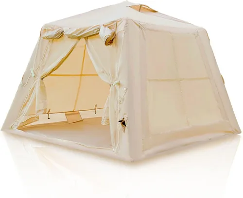 Vista 2 de Inflatable Tent with Pump, Glamping Tents for 4-6 Person, Easy Setup 4 Season Outdoor Tent, Water-Proof Luxury Glamping with 12 Mesh Window