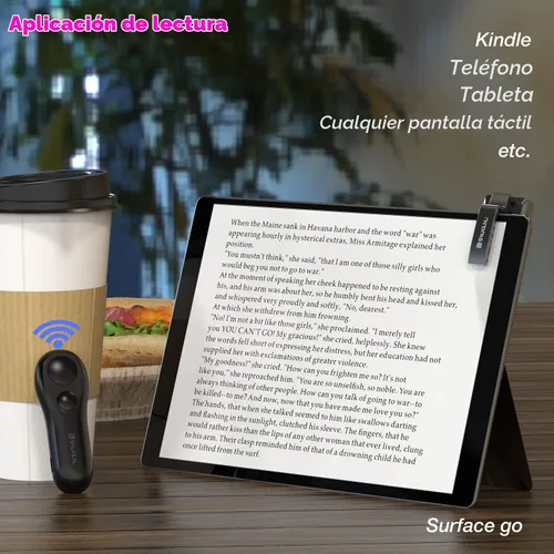 Vista 5 de SK SYUKUYU RF - Control de página remoto, volteador de páginas para Kindle, iPad, Surface, Comics, iPhone, tabletas Android, lectura de novelas