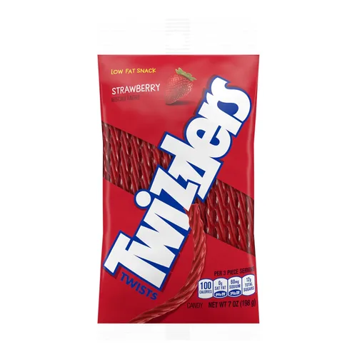 Vista 3 de TWIZZLERS Twists - Bolsa de caramelo masticable con sabor a fresa, 7 onzas