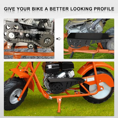 Vista 4 de Cubierta Protectora de Cadena de Mini Bicicleta para la Mayoría de las Mini Bicicletas Compatible con Motores Predator 5-7HP 196cc 212cc 201cc