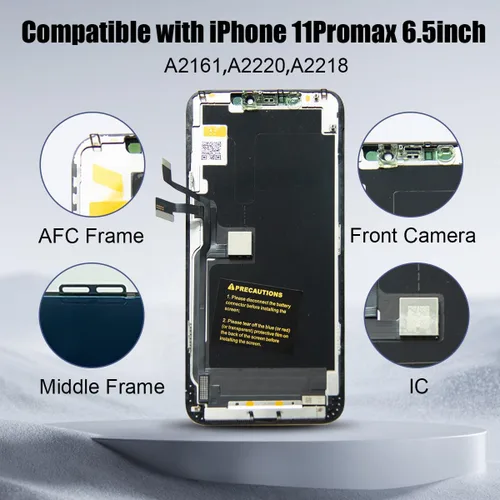 Vista 3 de EFAITHFIX para iPhone 11 Pro Max Reemplazo de Pantalla de 6.5 Pulgadas LCD Visualización 3D Touch Pantalla Full HD Digitalizador Marco de Montaje