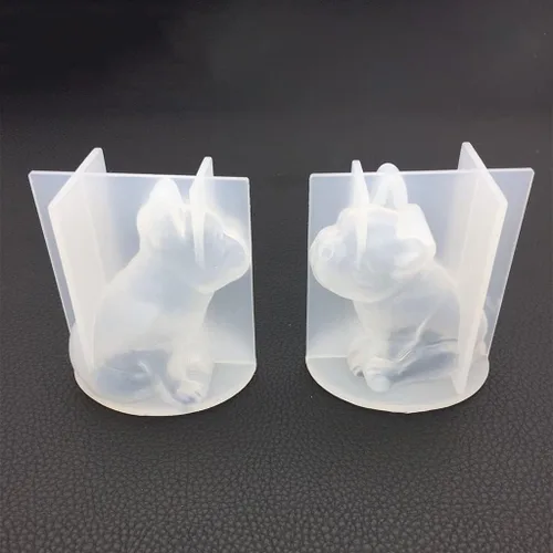 Vista 8 de appuivbt Molde de jabón de bulldog francés 3D, molde de silicona para cachorros, molde de fabricación de velas, moldes de fundición de resina