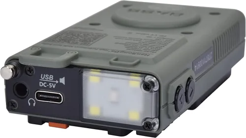 Vista 6 de Radio, control de aplicación Bluetooth altavoz compatible con tarjeta microSD, receptor AM/FM/VHF/onda corta/WB con alertas NOAA y antena de cable
