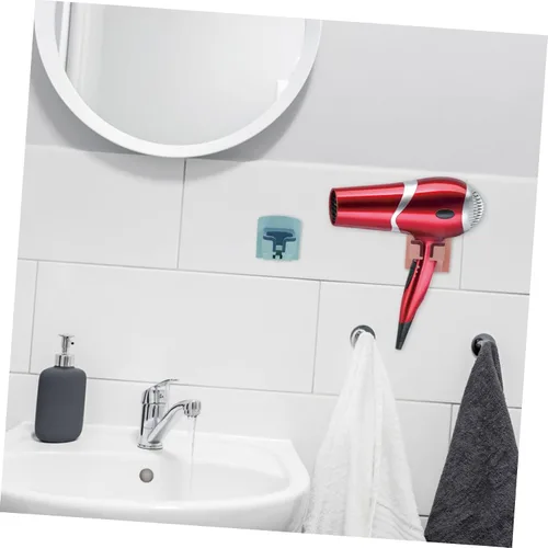 Vista 7 de Soporte para secador de pelo, soporte para escoba, organizador de secador de pelo, almacenamiento para secador de pelo, estante para secador