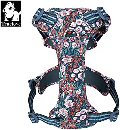 Vista 3 de WINHYEPET True Love TLH56555 - Arnés para perro sin tirones, tela de algodón transpirable y reflectante suave, ajustable para correr y caminar