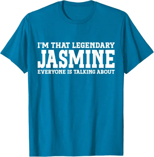 Vista 8 de Jasmine Personal Name - Camiseta divertida de jazmín para mujer y niña, Negro
