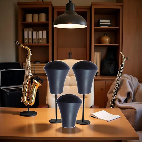 Vista 4 de Soporte de pies de tambor antideslizante negro, Punta de pierna de tambor, Accesorio de percusión profesional, Pies de tambor Pies Piernas Tom Pies