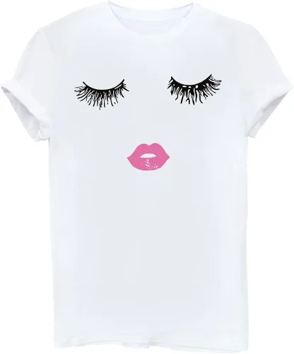 Vista 2 de Blackmyth - Camiseta de manga corta para mujer, impresa con diseño alegre para el verano