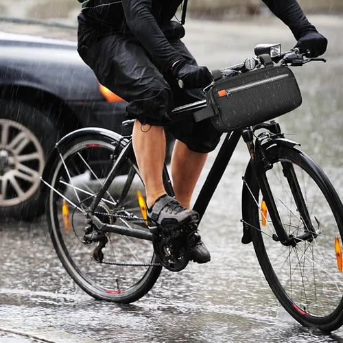 Vista 7 de Bolsa de Manillar de Bicicleta Profesional Impermeable Bolsa Frontal de Barra Transversal de Bicicleta Cesta de Bicicleta Bolsas de Marco