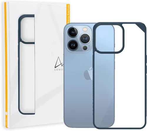 Vista 11 de Armor Funda Signature para iPhone 13 Pro Max (transparente con cinta gris)