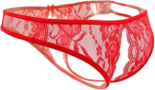 Vista 3 de Bragas sexy para mujer, calzones de encaje floral