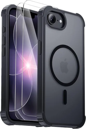 Vista 10 de Funda para iPhone Air [compatible con MagSafe] [2 protectores de pantalla] [prueba de caídas de grado militar] Funda magnética resistente