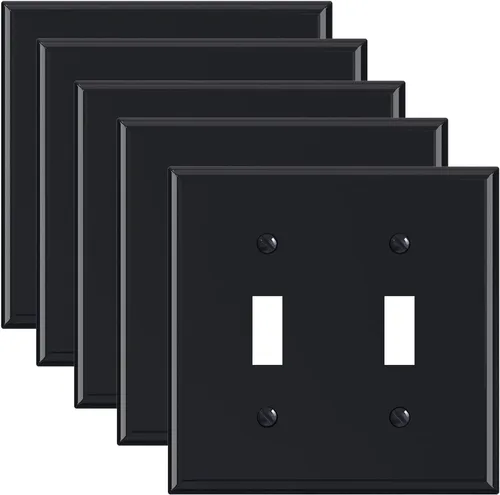 Vista 7 de ELEGRP Placas de pared para interruptor de palanca de 2 posiciones, cubierta frontal termoplástica irrompible de tamaño mediano para interruptores