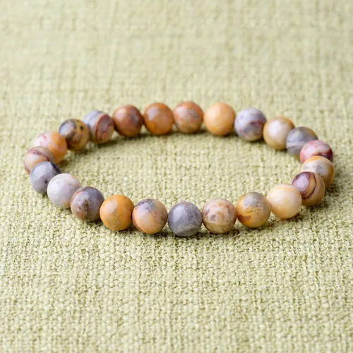 Vista 3 de WRCXSTONE - Pulsera elástica de cuentas de cristal curativo de 8mm.