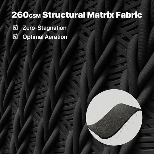 Vista 5 de Royal Shade Toldo Vela de Sombra Solar Rectangular Negro de 8' x 12' con Super Anillo RSTAWS, Estructura Resistente de Servicio Pesado, Esquinas
