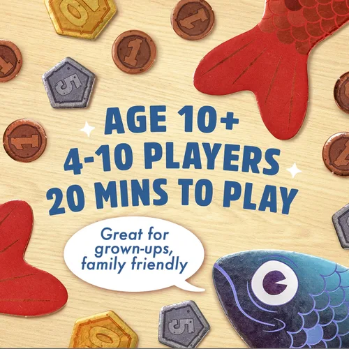 Vista 4 de Big Potato Sounds Fishy Juego de Mesa: El Juego de Bluff Familiar para Niños de 10+ - Los Mejores Nuevos Juegos de Quiz Familiares, Juegos de Trivia