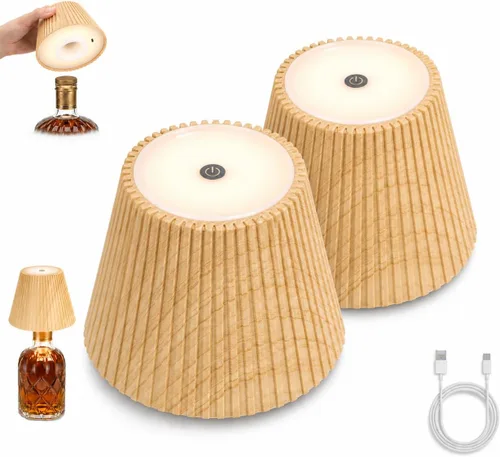 Vista 12 de WILIT Lámpara Inalámbrica de Botella para Botellas de Licor, Lámpara de 3 Niveles de Brillo con Soportes Inalámbricos para Lámparas de Mesa, Luz