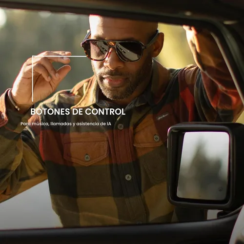 Vista 4 de Eddie Bauer Anteojos Inteligentes para Hombre con Bluetooth, Anteojos Inteligentes con Lentes Polarizadas UV400, Altavoces de Oreja Abierta