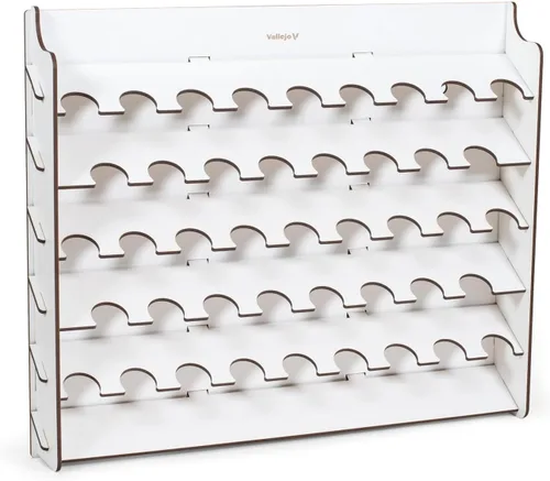 Vista 2 de Vallejo - Expositor de Pintura Montado en Pared para la Organización de Pinturas Acrílicas para Modelos a Escala y Miniaturas Contiene 43 Botellas