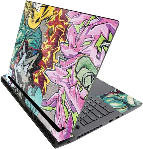 Vista 605 de MightySkins - Skin brillante con purpurina para Alienware M17 R3 (2020) y M17 R4 (2021) - Diversión de los años 90 Acabado duradero con purpurina