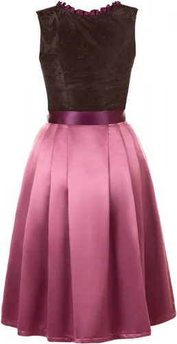 Vista 2 de Vestido midi de tirolesa bávara para mujer 2 piezas+delantal negro morado