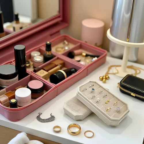 Vista 6 de Caja organizadora de anillos de terciopelo – Joyero para anillos y aretes, bandeja de joyería para anillos y anillos, vitrina para niñas y mujeres