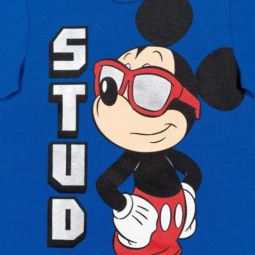 Vista 4 de Disney- Camisa de manga corta y pantalones cortos de malla de Mickey Mouse