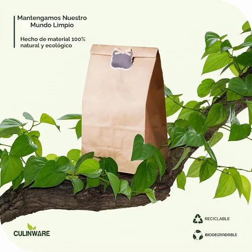 Vista 8 de Culinware Bolsas de papel kraft de 2 libras, bolsas de papel marrón duraderas para aperitivos, sándwich, pasteles, palomitas de maíz, comestibles
