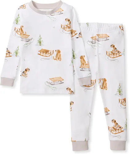 Vista 49 de Burt's Bees Baby Pijama de algodón orgánico para niños, conjunto de pijama Paquete de 1 temporada de Apple
