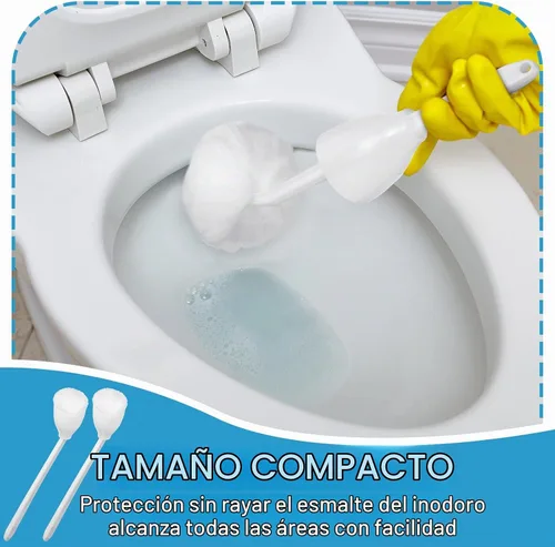 Vista 6 de Eaasty - Juego de 4 trapeadores para inodoro con soporte, mango largo