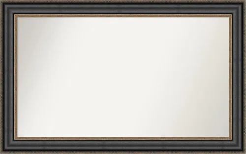 Vista 497 de Amanti Art Espejo personalizado, espejo de baño negro puente, espejo de pared o espejo de tocador de baño sobre el fregadero (26 x 26 pulgadas)