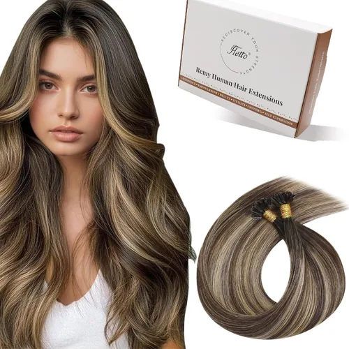 Vista 66 de 【Descuento】Hetto - Extensiones de cabello con cinta adhesiva, 40g, extensiones de cabello humano, color rubio ceniza oscuro degradado a rubio medio