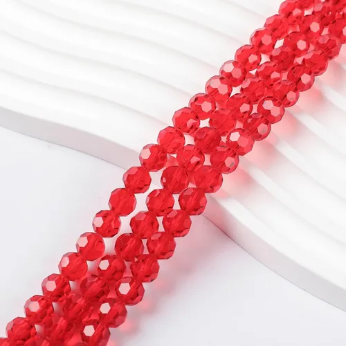 Vista 11 de 450 cuentas de cristal redondas ámbar de 0.236 in para la fabricación de joyas