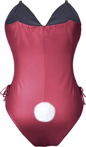 Vista 4 de Conjunto de traje de cuerpo entero con medias de una pieza para mujer, diseño de conejo, senpai