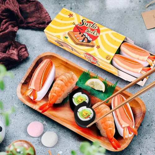 Vista 6 de AGRIMONY Funny Sushi Socks Box for Men Teen Boys - Sushi Lovers Food Socks-Fathers Birthday Christmas Gift Stocking Stuffers