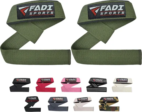 Vista 9 de Lifting Wrist Straps for Weightlifting Gym Deadlift and Pull Ups 24 Inch Cotton with 5mm Padded Neoprene for Grip Support Powerlifting Bodybuilding